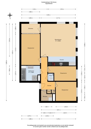 Floorplan - Duitslandstraat 138, 1363 BG Almere